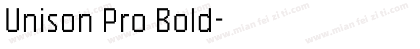Unison Pro Bold字体转换